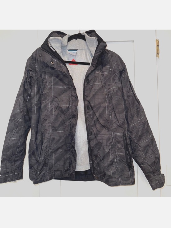 Columbia Women's Bugaboo Interchange Waterproof Grey Jacket Removable Hood Sz S - Picture 2 of 9